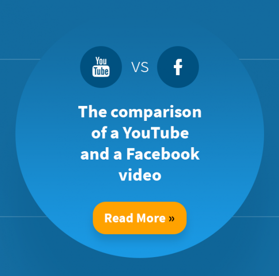The comparison of a YouTube and a Facebook video