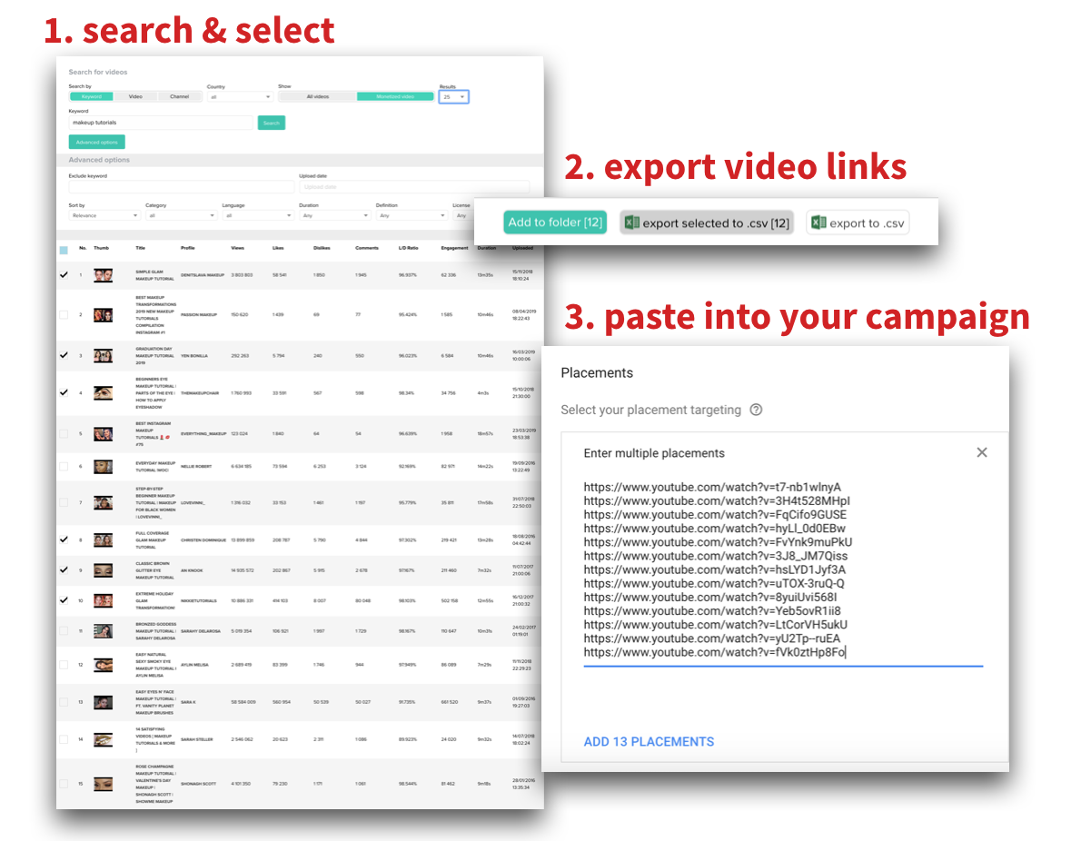 google adwords campaign placements